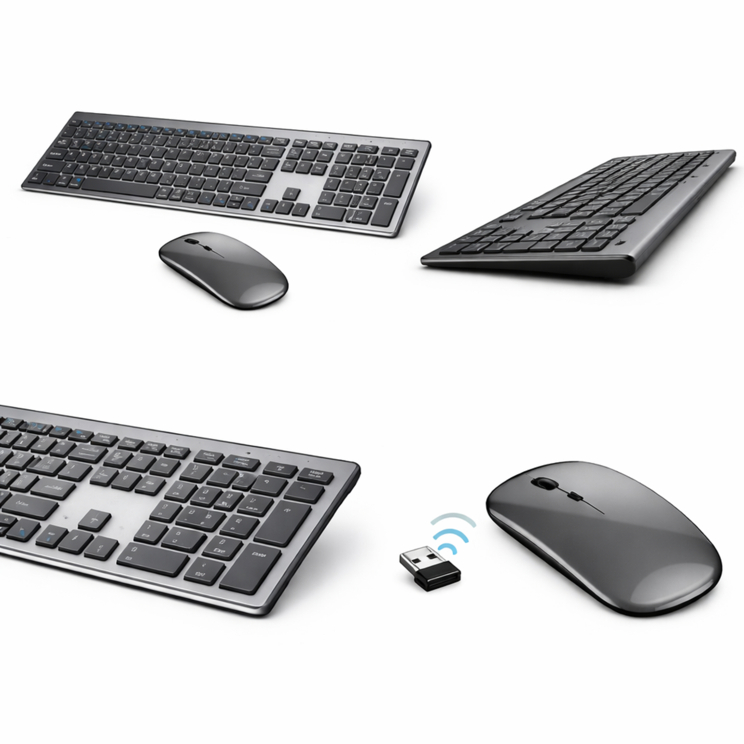 COMBO TECLADO EN ESPAÑOL Y MOUSE INALAMBRICO RECARGABLE WEIBO WB-8078