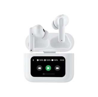 AURICULARES INALAMBRICOS CON DISPLAY PRO BLANCO