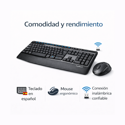 COMBO INALAMBRICO TECLADO EN ESPAÑOL Y MOUSE LOGITECH MK345