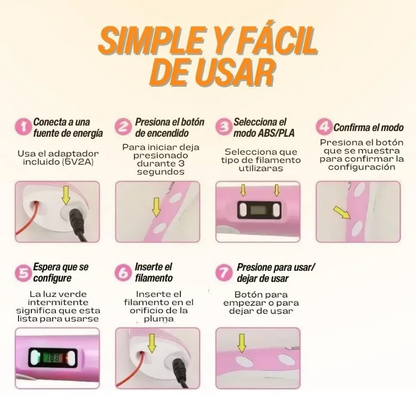 Lapiz 3D Impresora con Filamento