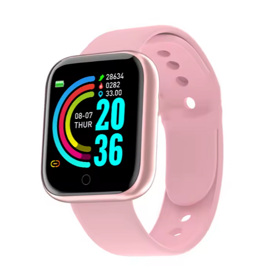 Reloj Smartwatch Bracelet Cuadrado Rosa