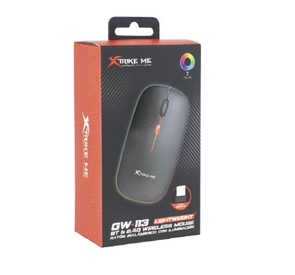 MOUSE INALÁMBRICO GAMER XTRIKE ME GW-113 RGB