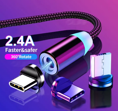 Cable Magnetico 3 En 1 - V8 - Tipo C - Iphone