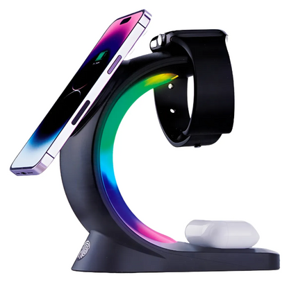 Estación de Carga 3en1 Cargador Inalambrico Magnetico Daewoo