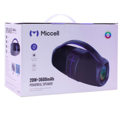 Parlante Portatil BT MICCEL VQ-SP01 RGB 20W