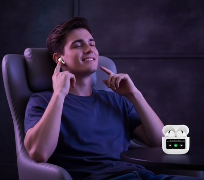 AURICULARES INALAMBRICOS CON DISPLAY PRO BLANCO